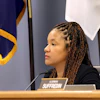 In this Nov. 25, 2019 file photo, Alderman Robin Rue Simmons, 5th Ward, proposes a reparations fund during a City Council meeting in Evanston, lll.