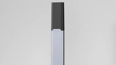 This undated photo provided by Juul Labs Inc. on Friday, Aug. 28, 2026, shows an updated version of the company's e-cigarette.