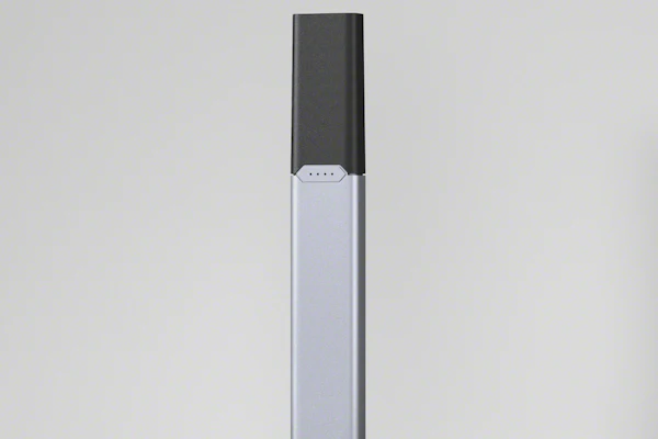 This undated photo provided by Juul Labs Inc. on Friday, Aug. 28, 2026, shows an updated version of the company's e-cigarette.