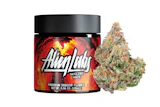 Allsidibs Skyline Haze premium cannabis flower in branded jar with product sample