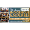 Fifth Annual Indigenous Cannabis Industry & Policy Summit promotional poster for November 9-11 in Washington, DC featuring event photos and ICIA branding