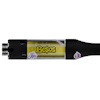 Besos brand beverage bottle with yellow label and black plastic exterior