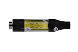 Besos brand beverage bottle with yellow label and black plastic exterior